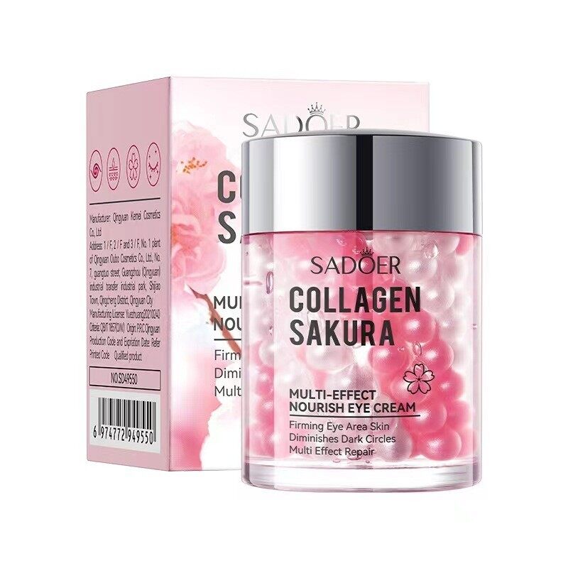 Sadoer Collagen Sakura Set – Eye Cream + Gel + Cleanser | 3in1 Anti-Aging & Brightening Care