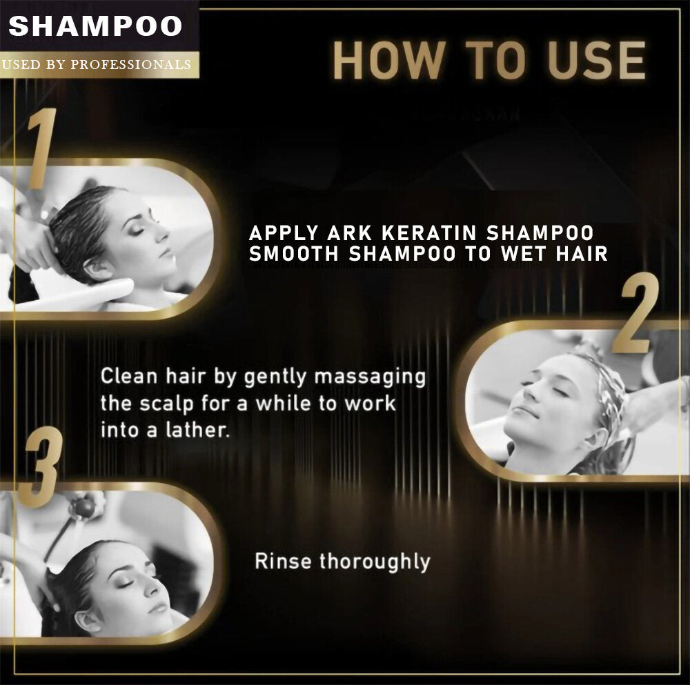 ARK Keratin Shampoo 990ml | Deep Repair, Moisturizing, Anti-Frizz, Soft & Shiny, Salon Professional, All Hair Types