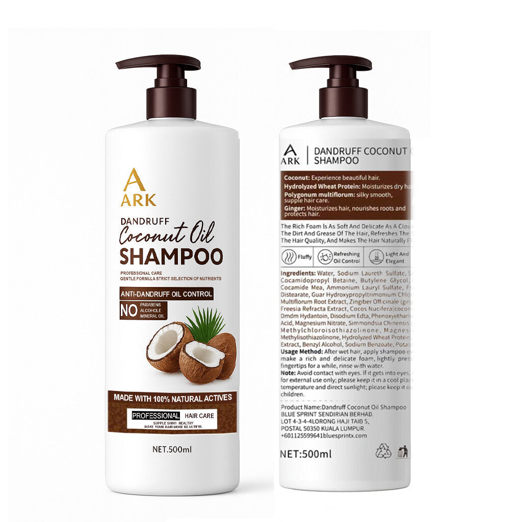 ARK Coconut Oil Nourishing Shampoo 500ml | Anti-Dandruff, Moisturizing & Smoothing