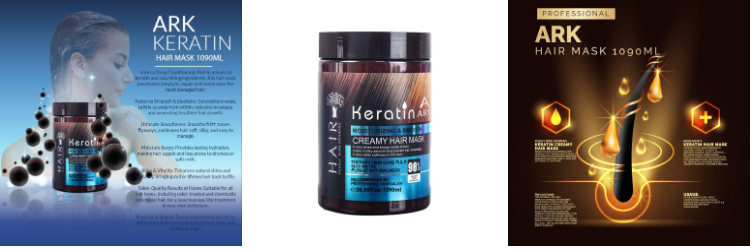 ARK Keratin Hair Mask 1090ml | Ultimate Repair & Hydration, Smooth & Silky, Frizz-Free, Salon Quality, Any Hair Type