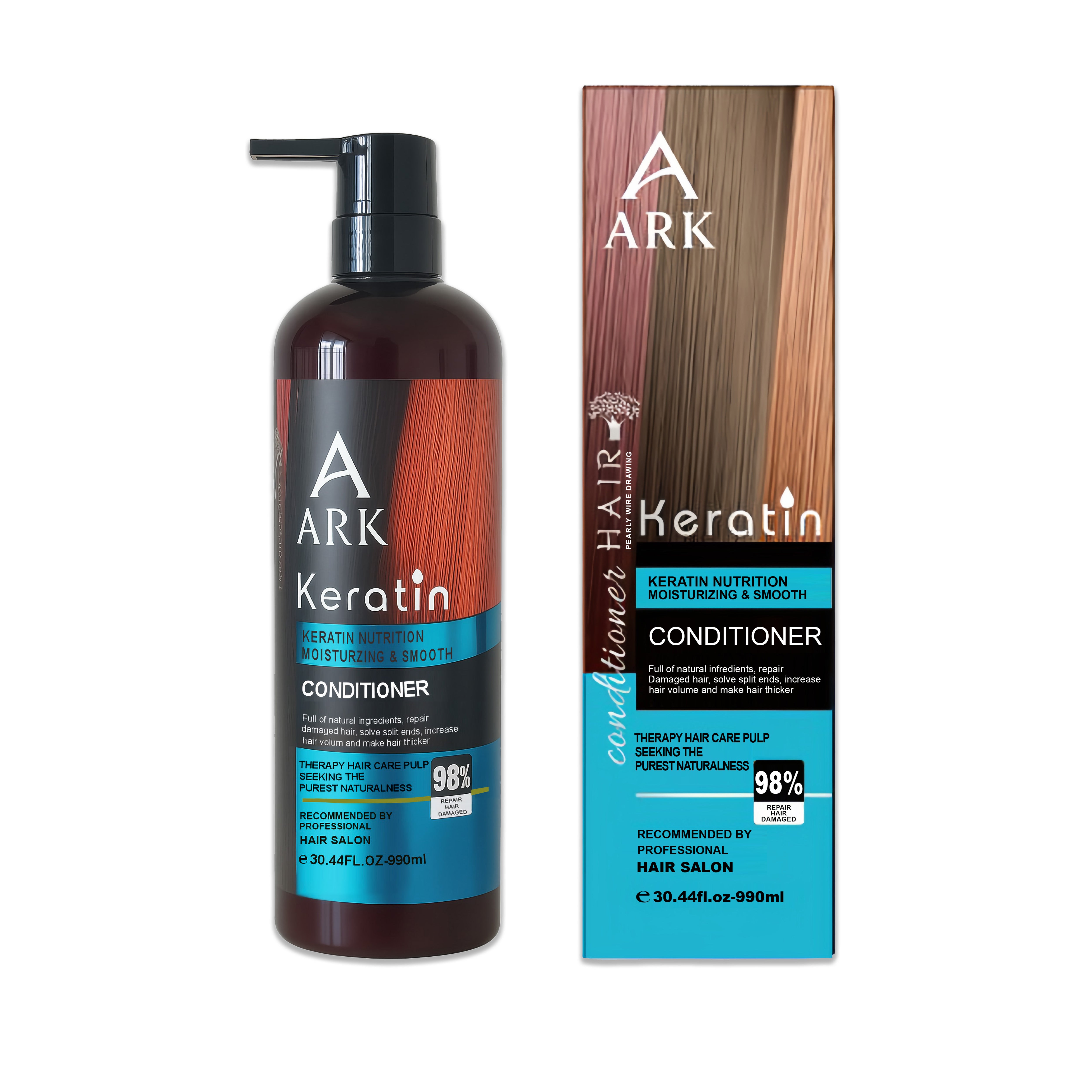 ARK Keratin Conditioner 990ml | Ultimate Repair & Moisture, Frizz Control, Soft Shine, For Every Hair Type