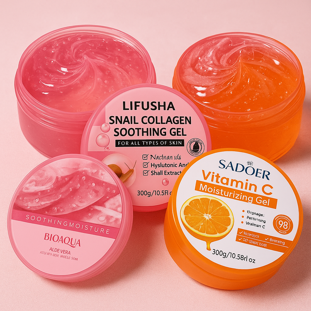 Lifusha Snail Gel + Bioaqua + Vitamin C | 3in1 Brightening, Hydrating & Repairing Skincare Set