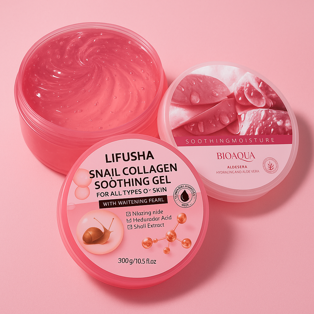 2in1 Gel + Moisturizer – Skin Repair & Hydration Duo | Snail + Bioaqua / Pom / Vit E / Vit C / AloeVera
