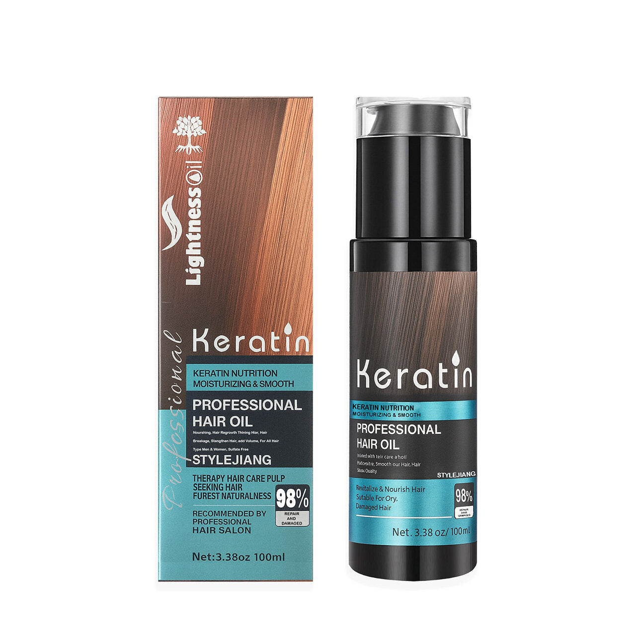 ARK Keratin Professional Hair Oil Serum 100ml | Repair, Smooth, Shine & Frizz Control for All Hair Types
