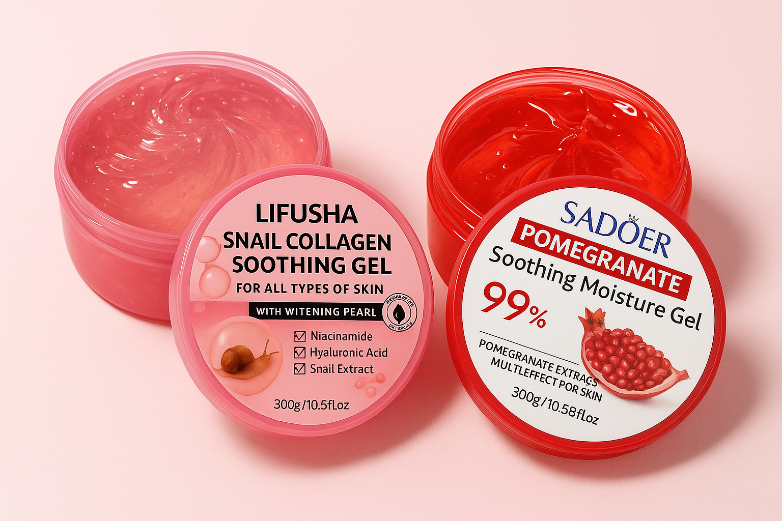 2in1 Gel + Moisturizer – Skin Repair & Hydration Duo | Snail + Bioaqua / Pom / Vit E / Vit C / AloeVera