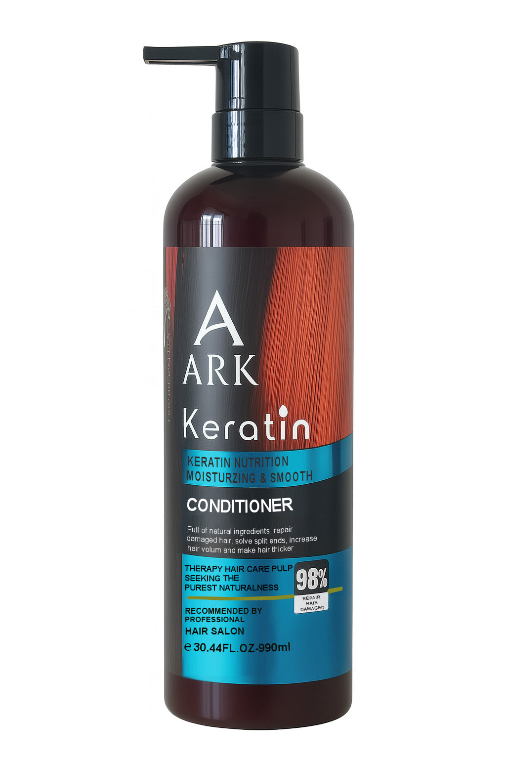 ARK 4in1 Keratin Set | Shampoo, Conditioner 990ml, Hair Mask 1090ml & Serum 100ml | Repair, Smooth, Shine, Care