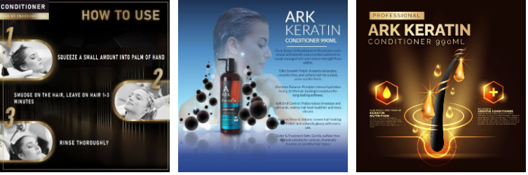 ARK Keratin Conditioner 990ml | Ultimate Repair & Moisture, Frizz Control, Soft Shine, For Every Hair Type