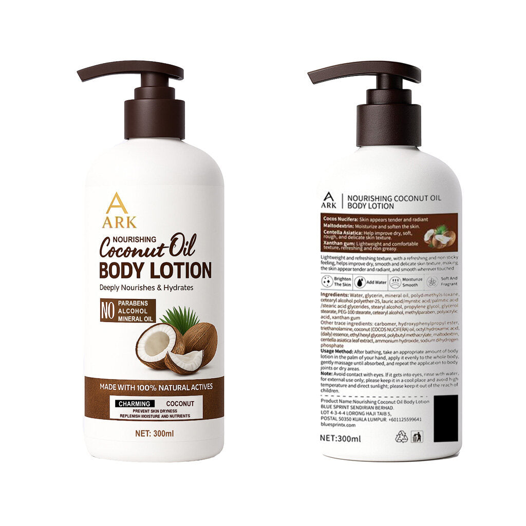 ARK Coconut Oil Body Lotion 300ml | Anti-Chapped, Moisturizing & Nourishing Care