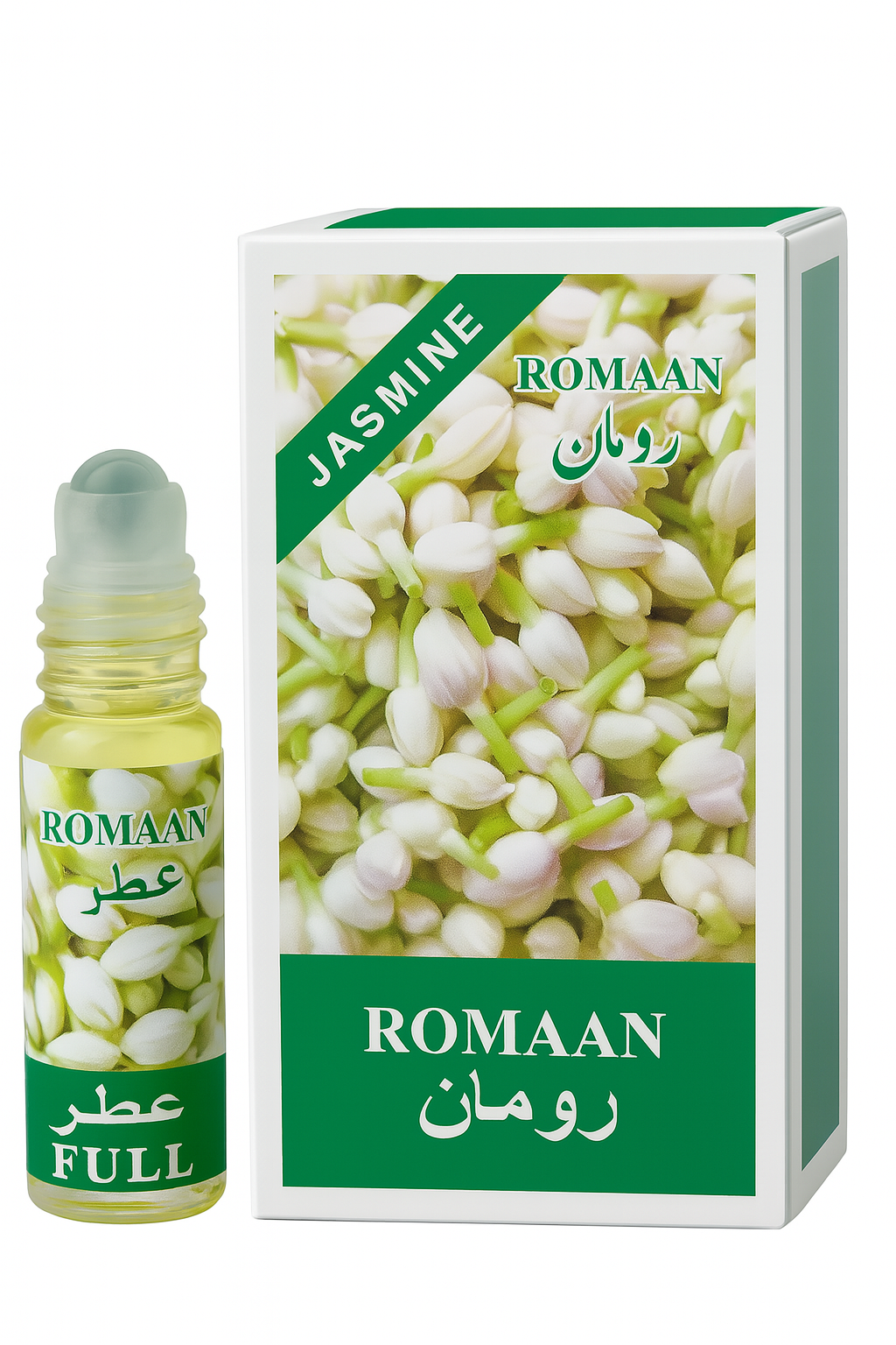 Jasmine Attar Full ROMAAN Attar Oil Perfume Set (6ml x 6pcs) – Long-lasting, Alcohol-Free Fragrance