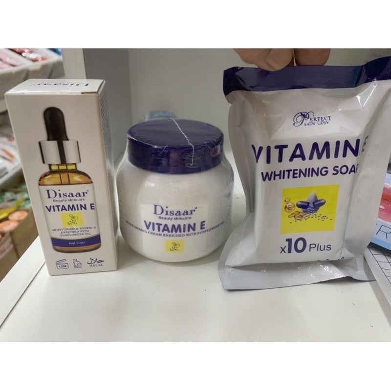Vitamin E Set: Cream, Soap, & Serum Combo