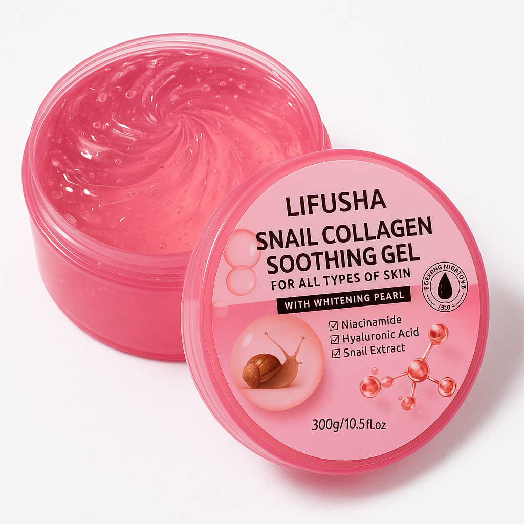5in1 Skincare Gel Set – Pomegranate, Vitamin C, Aloe Vera, Snail & Moisturizer | Sadoer + Bioaqua + Lifusha