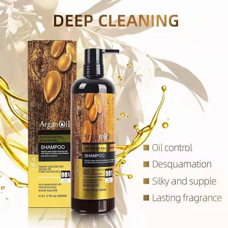 Keratin Argan Smooth Shampoo & Set