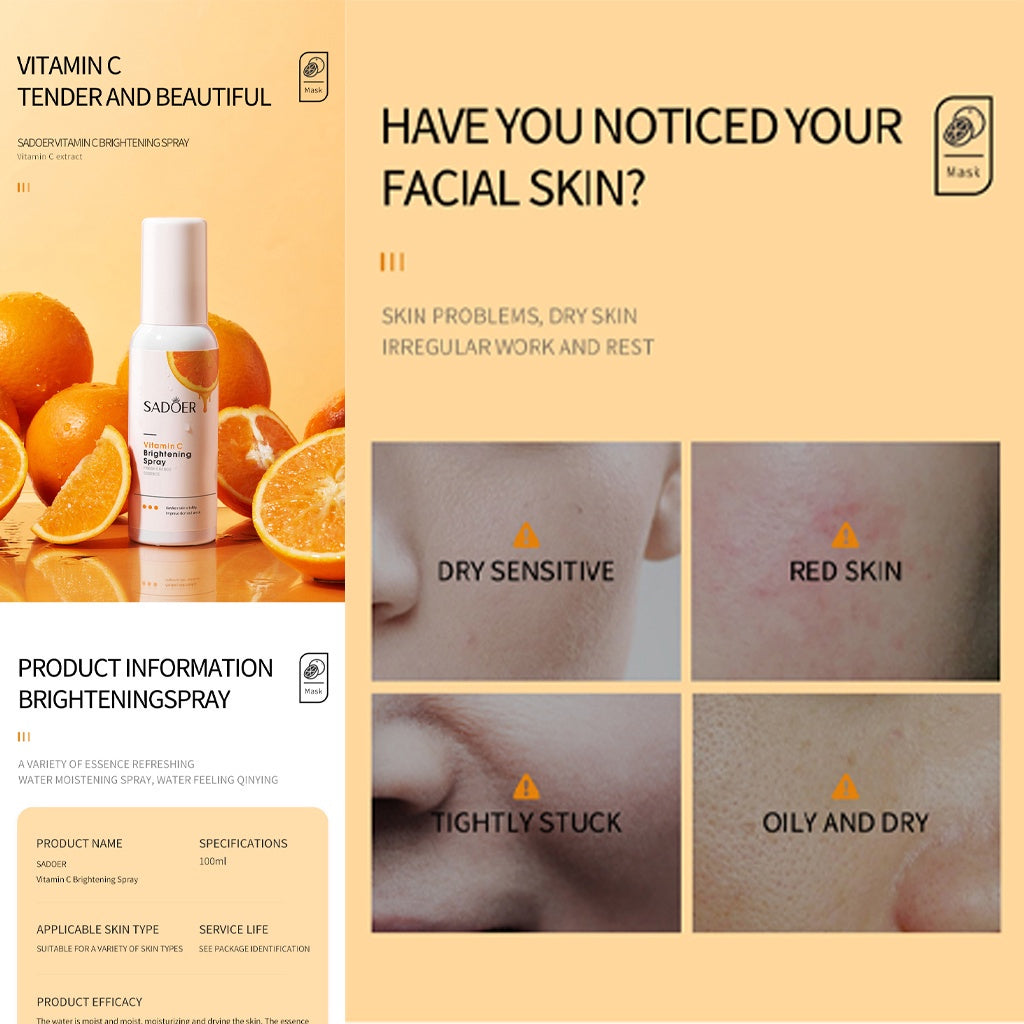 Sadoer Vitamin C Brightening Toner Spray 100ml