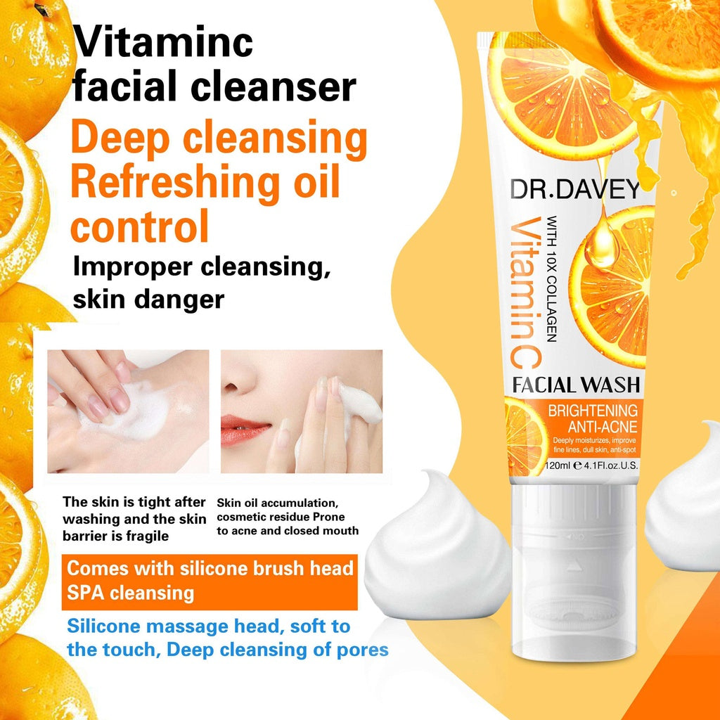 DR.DAVEY Vitamin C Facial Cleanser Brightening Wash