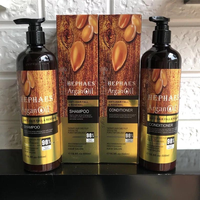 Keratin Argan Smooth Shampoo & Set
