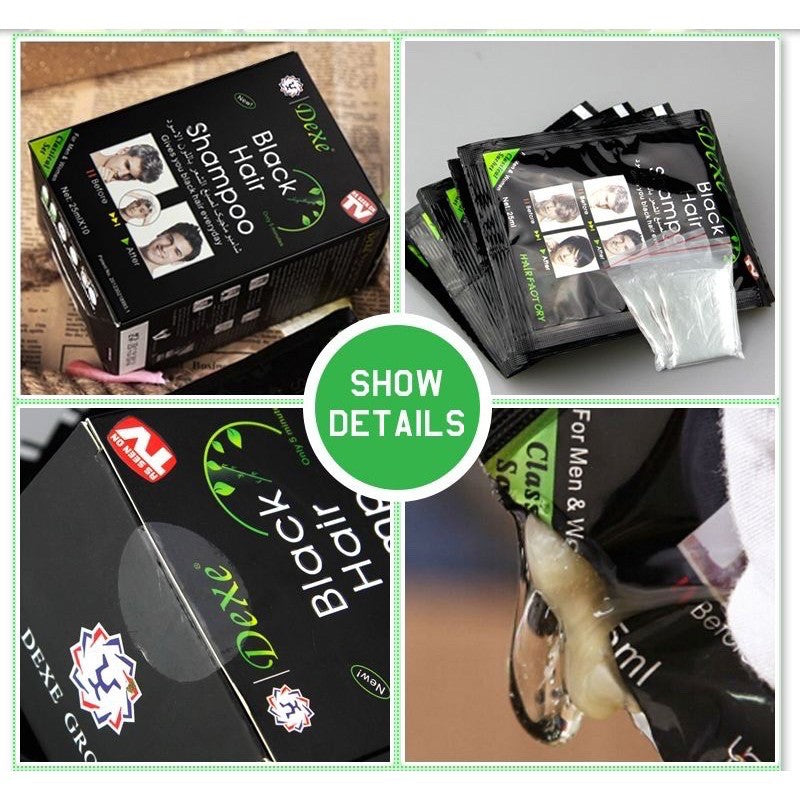 DEXE Black Hair Shampoo 10 Sachets