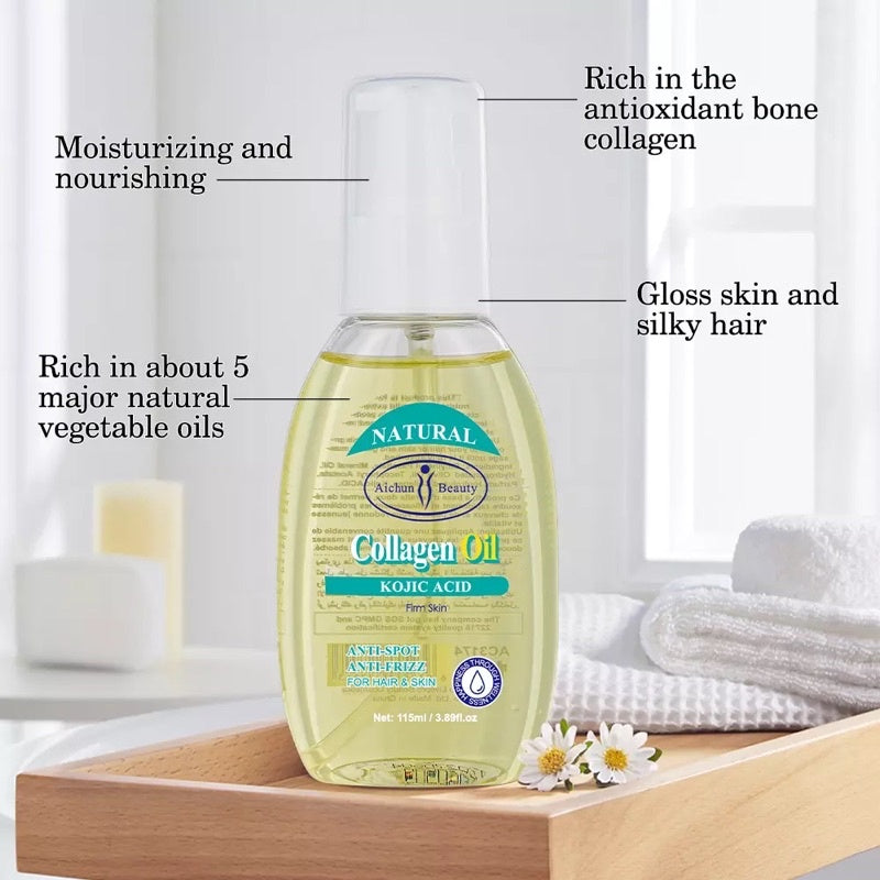 Kojic Acid Collagen Oil for Skin & Hair