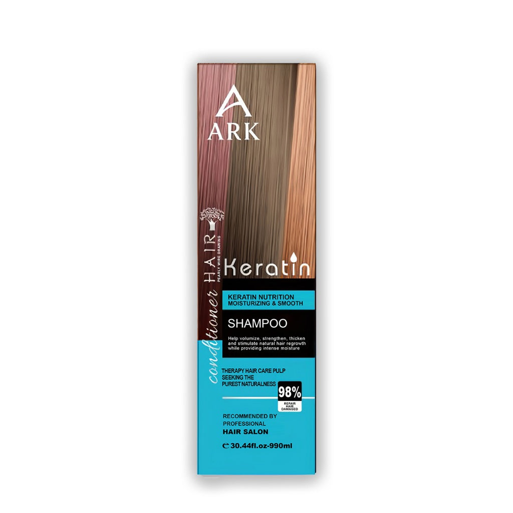 2in1 ARK Keratin Shampoo 990ml & Hair Mask 1090ml | Deep Repair, Moisturize, Smooth, Salon Quality