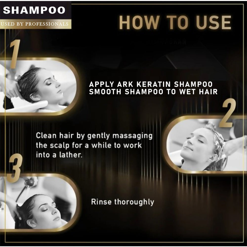 2in1 ARK Keratin Shampoo 990ml & Hair Mask 1090ml | Deep Repair, Moisturize, Smooth, Salon Quality