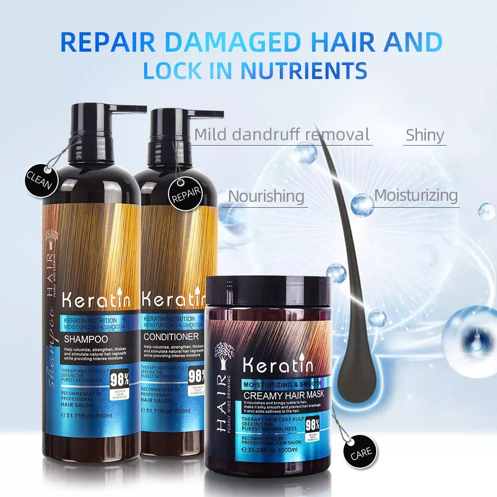 900ml Keratin Shampoo & Conditioner Set