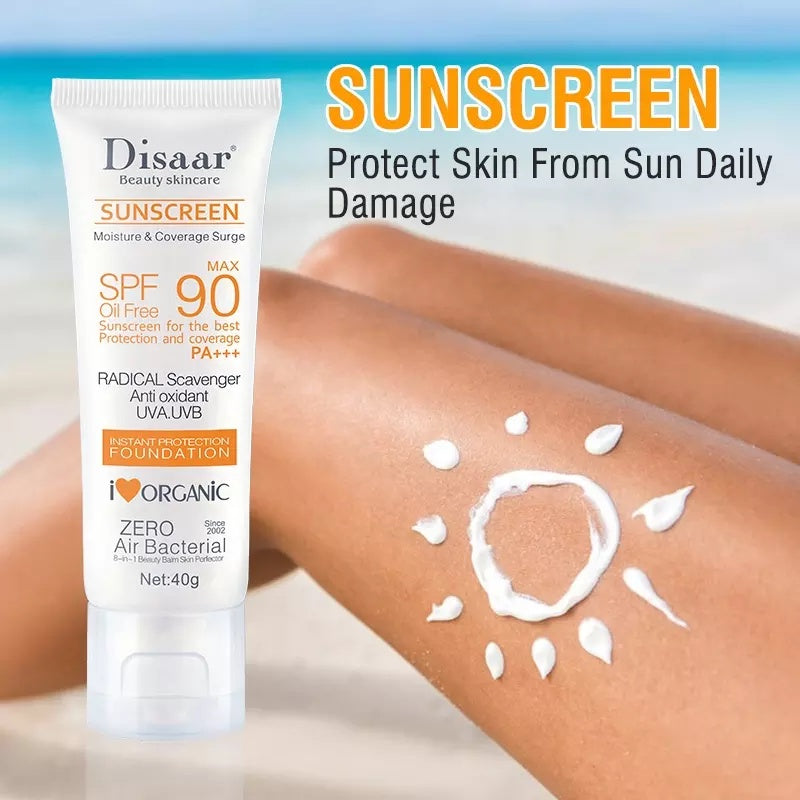 Disaar Sunscreen SPF90+ Oil-Free Sunblock