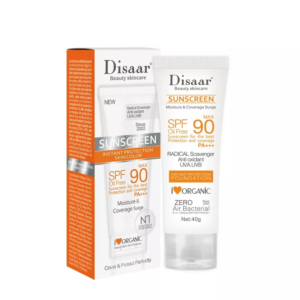 Disaar Sunscreen SPF90+ Oil-Free Sunblock