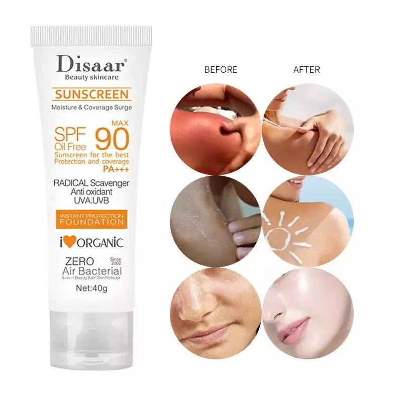 Disaar Sunscreen SPF90+ Oil-Free Sunblock