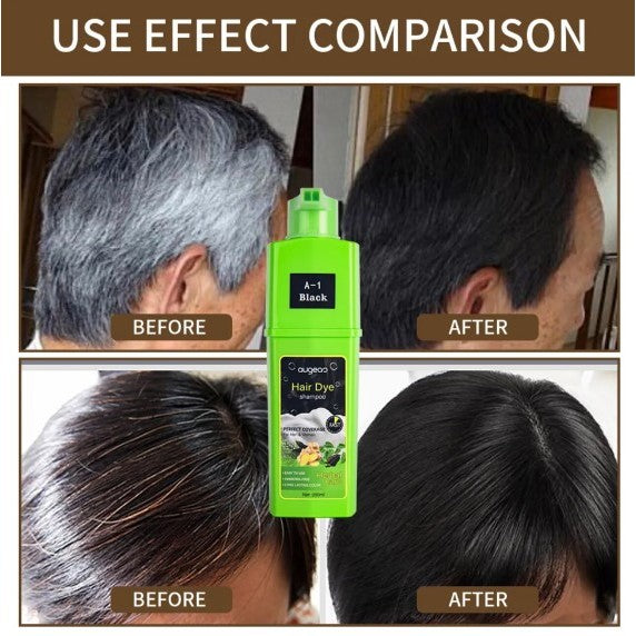 Augeas 3-in-1 Black Hair Dye Shampoo