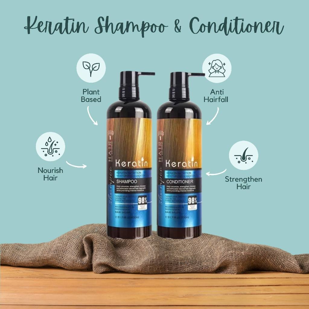 Keratin 4-in-1 Set: Shampoo, Mask