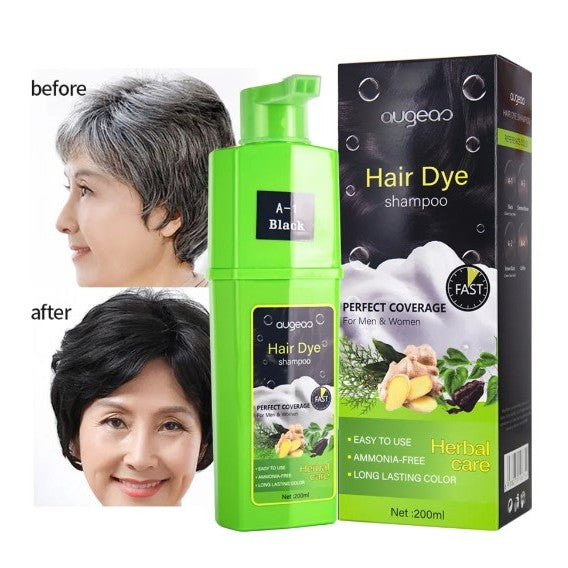 Augeas 3-in-1 Black Hair Dye Shampoo