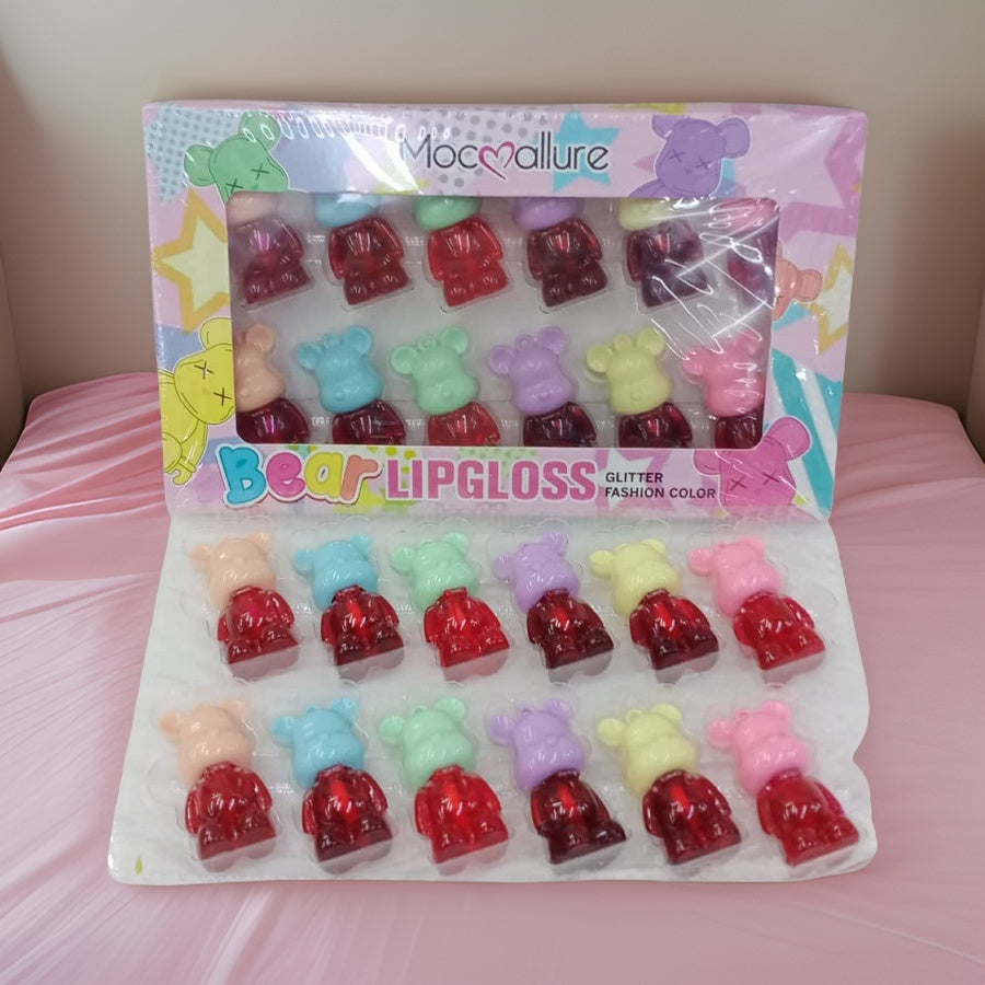 Sparkling Lip Gloss Bear 12 Pcs by MocMallure