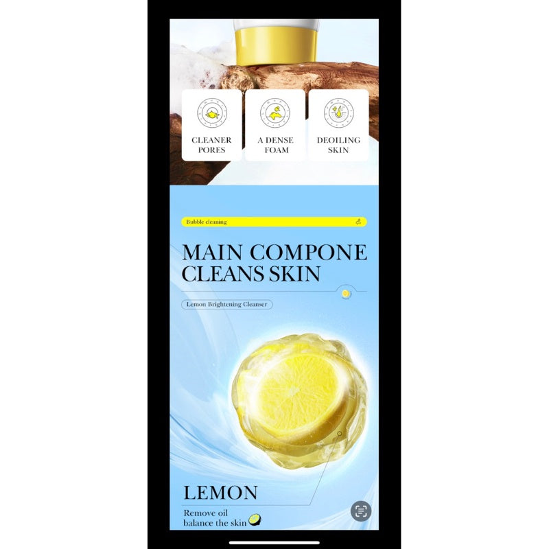 Lemon Deep Cleaning Oil Control Face Wash