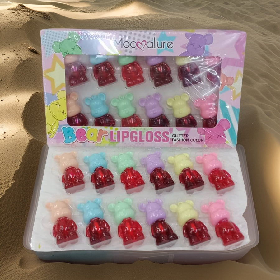 Sparkling Lip Gloss Bear 12 Pcs by MocMallure