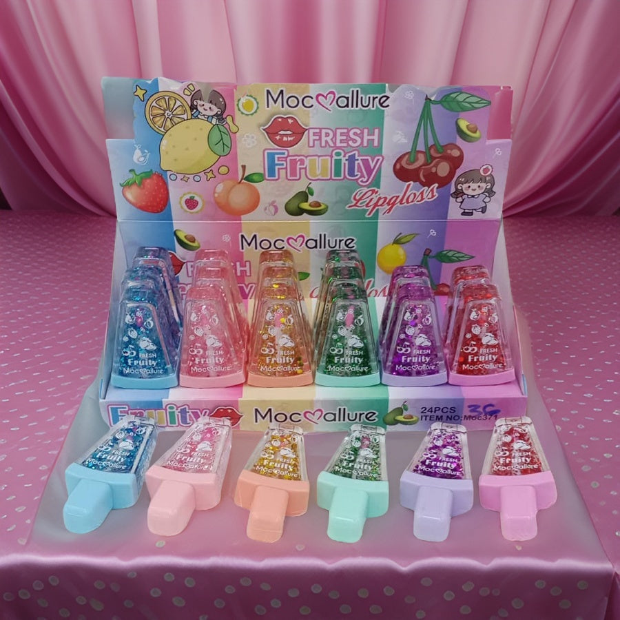 Juicy Fresh Fruity Lip Gloss Set 24 Pieces