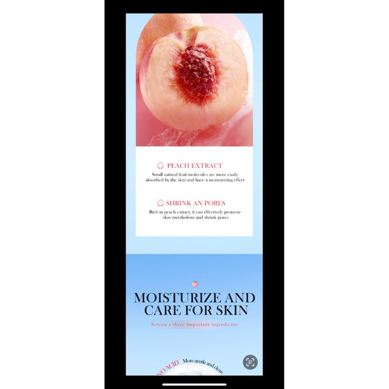 Peach Oil Control Deep Cleaning Face Wash