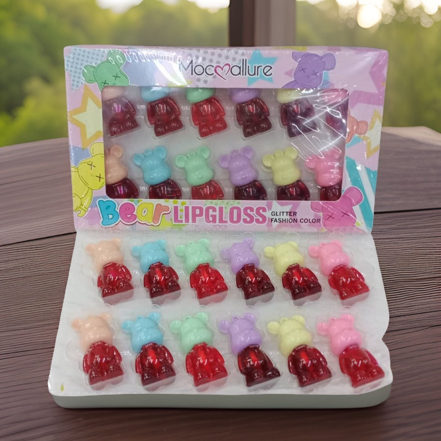 Sparkling Lip Gloss Bear 12 Pcs by MocMallure