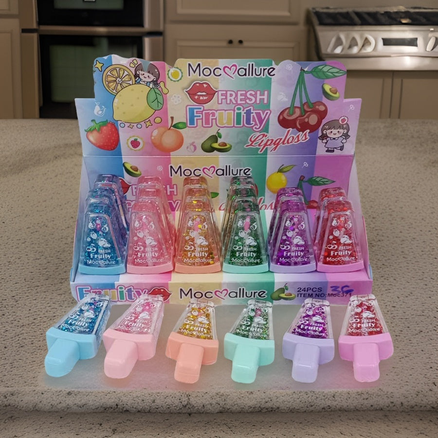 Juicy Fresh Fruity Lip Gloss Set 24 Pieces