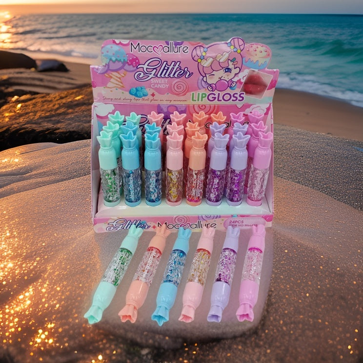 Mocmallure Glitter Lip Gloss 24 Pcs Set