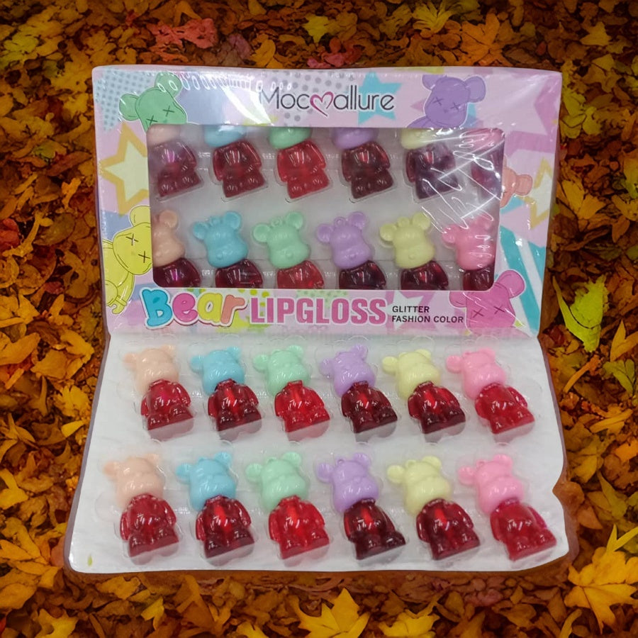 Sparkling Lip Gloss Bear 12 Pcs by MocMallure