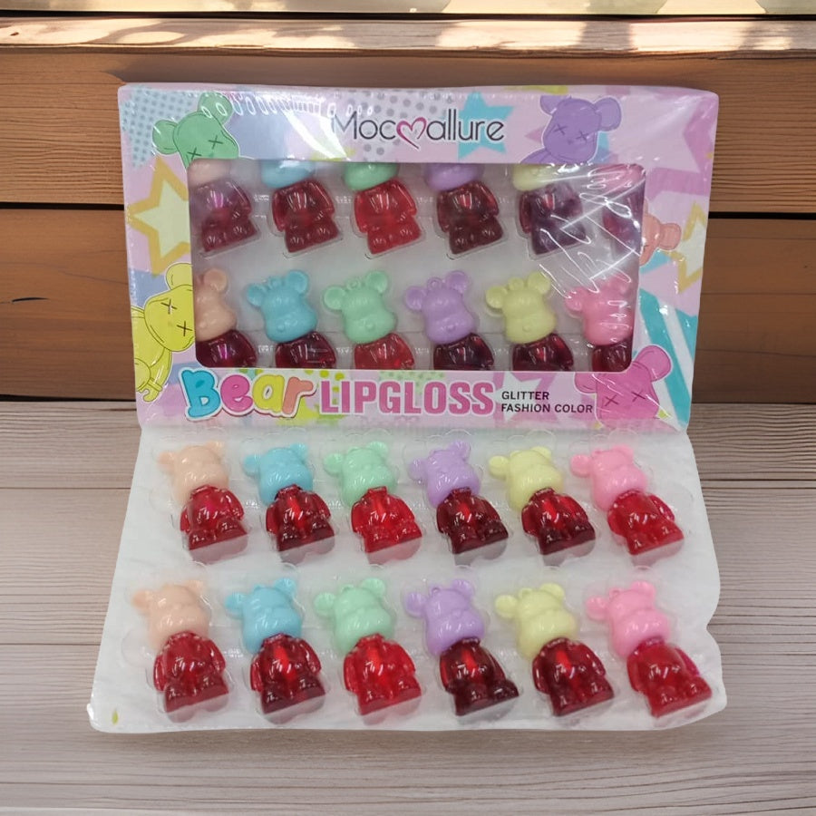 Sparkling Lip Gloss Bear 12 Pcs by MocMallure