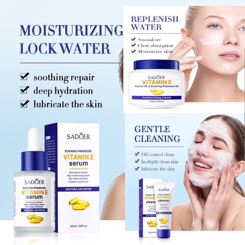 SADOER Vitamin E 3in1 Serum, Cream, Wash