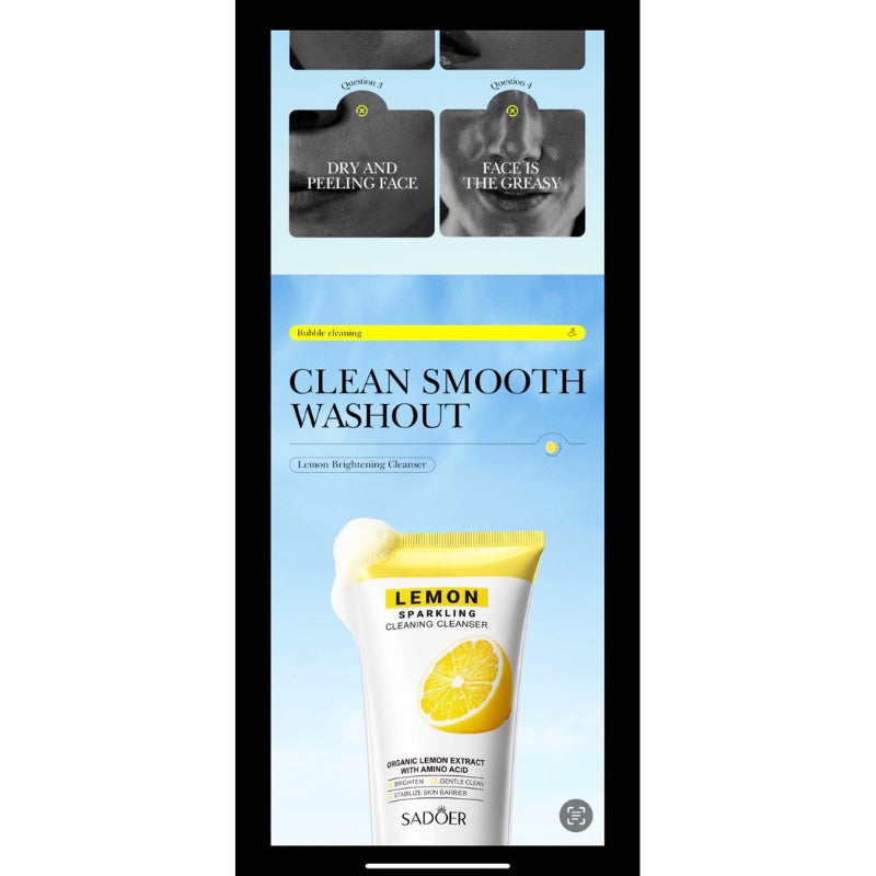 Lemon Deep Cleaning Oil Control Face Wash