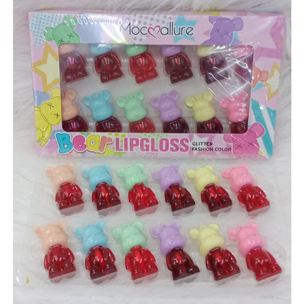 Sparkling Lip Gloss Bear 12 Pcs by MocMallure