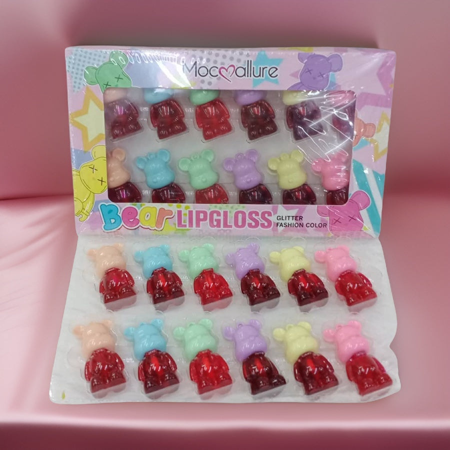 Sparkling Lip Gloss Bear 12 Pcs by MocMallure