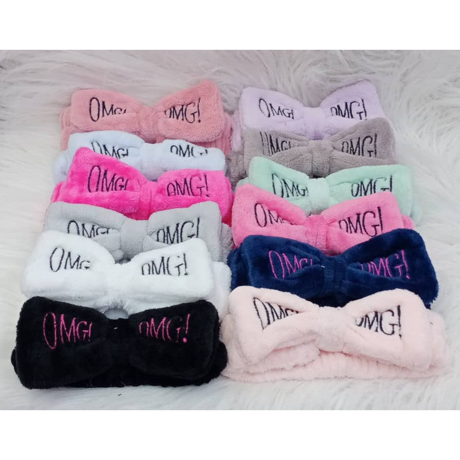 OMG Cute Cartoon Bow Fleece Hair Band