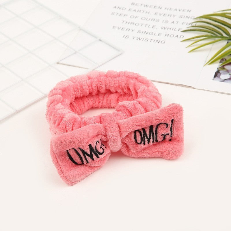 OMG Cute Cartoon Bow Fleece Hair Band