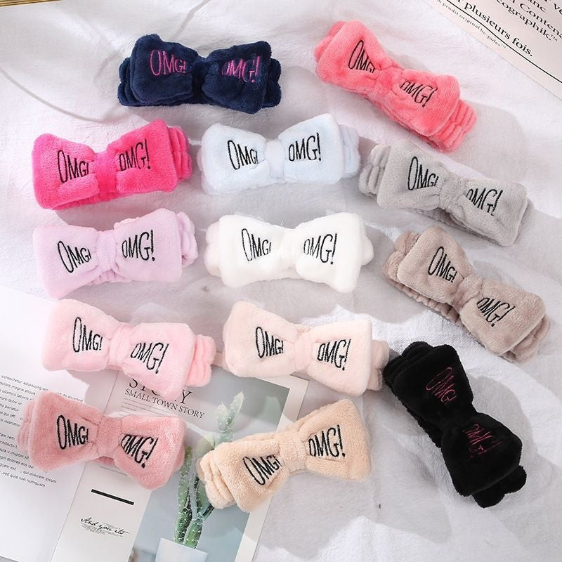OMG Cute Cartoon Bow Fleece Hair Band