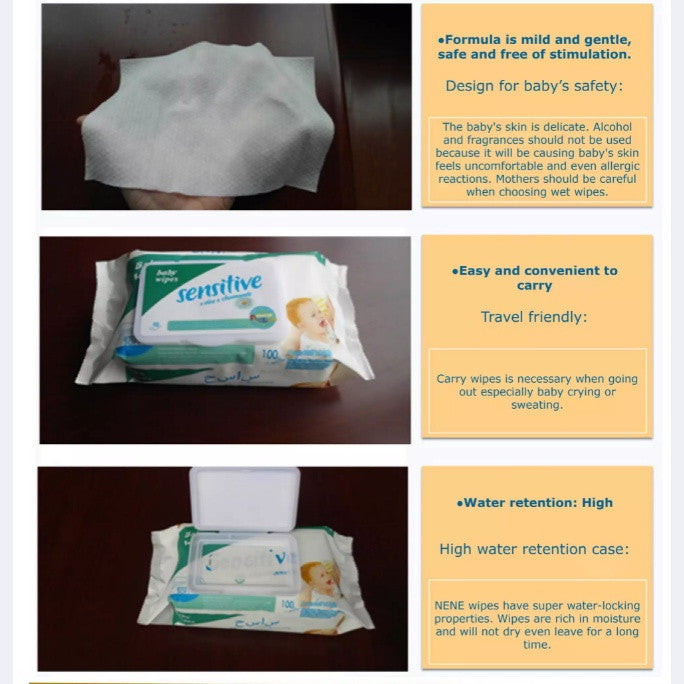 Baby Wet Wipes for Sensitive Skin 90ct