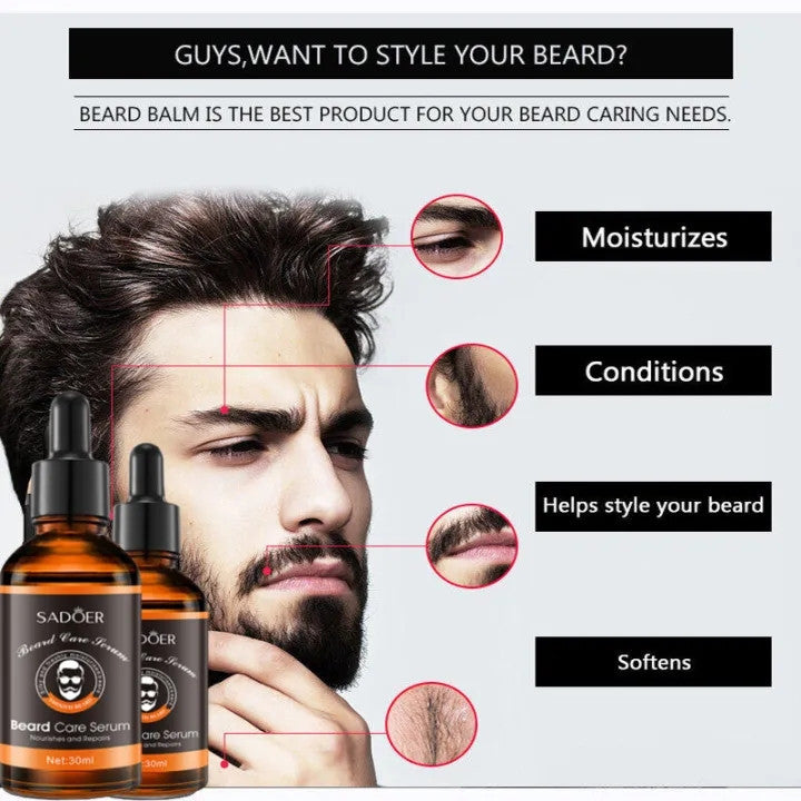 SADOER Beard Growth Essential Oil Mustache Elixir