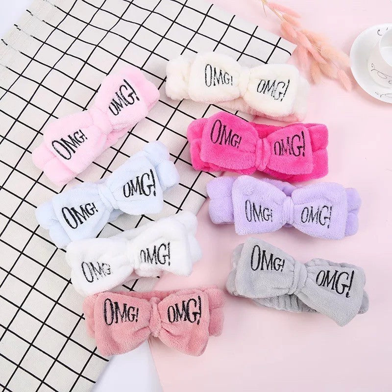 OMG Cute Cartoon Bow Fleece Hair Band
